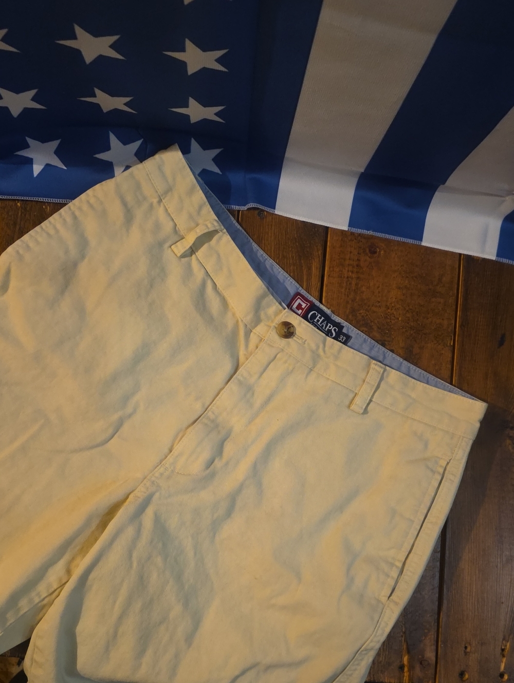 CHAPS Yellow Shorts Size 33
